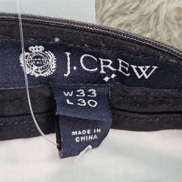 NWT J.Crew $69 Bedford Fit 100% Cotton Pant Narrow Leg Men's Size 33x30 - Picture 11 of 13